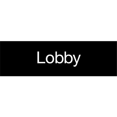 Engraved Sign - Lobby - Black