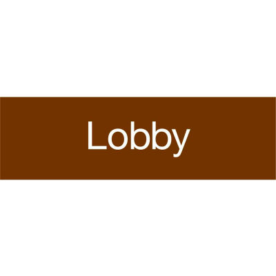Engraved Sign - Lobby - Brown
