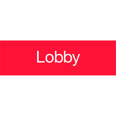 Engraved Sign - Lobby - Red