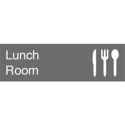 Engraved Sign - Lunch Room - Gray
