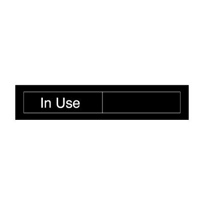 Engraved Occupancy Sign - In Use Vacant - Red