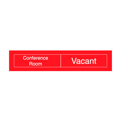 Engraved Occupancy Sign - Conference Room In Use Vacant - Blue