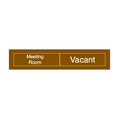 Engraved Occupancy Sign - Meeting Room In Use Vacant - Red
