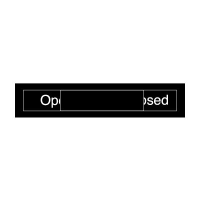 Engraved Occupancy Sign - Open Closed - Black