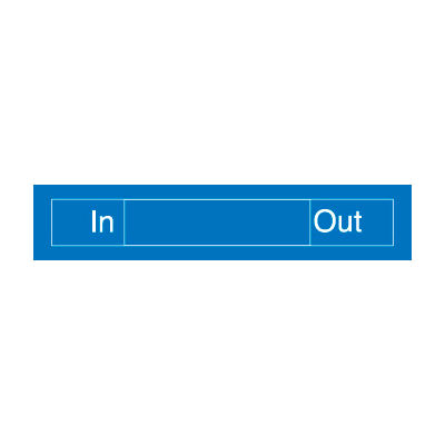 Engraved Occupancy Sign - In Out - Black