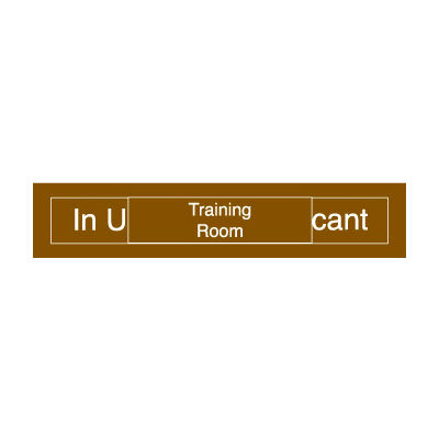 Engraved Occupancy Sign - Training Room In Use Vacant - Blue