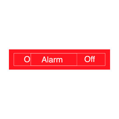 Engraved Occupancy Sign - Alarm On Off - Gray