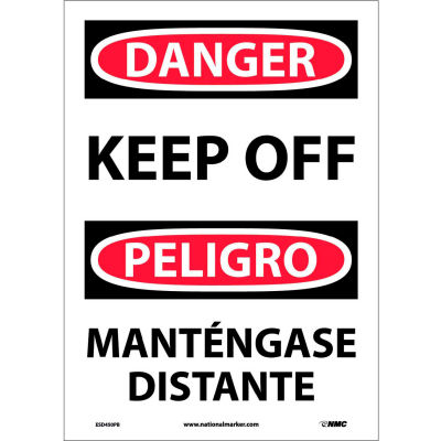 Bilingual Vinyl Sign - Danger Keep Off