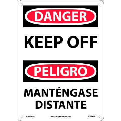 Bilingual Plastic Sign - Danger Keep Off