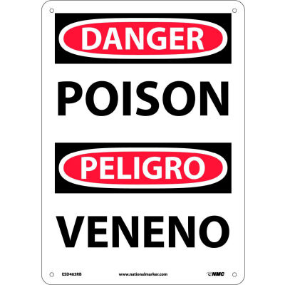 Bilingual Plastic Sign - Danger Poison
