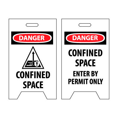 Floor Sign - Confined Space Enter By Permit Only