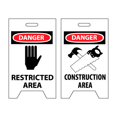 Floor Sign - Danger Restricted Area Construction Area