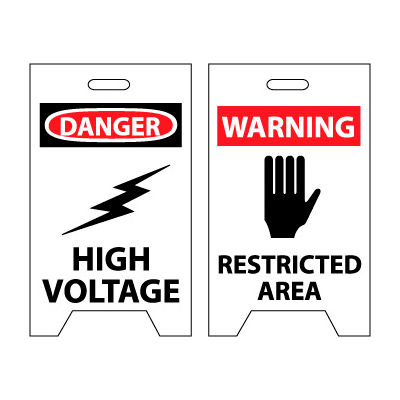 Floor Sign - Danger High Voltage Warning Restricted Area