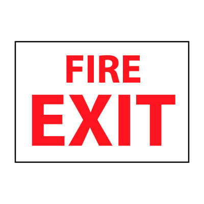 Fire Safety Sign - Fire Exit - Vinyl