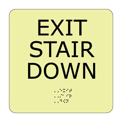 Glow Braille - Exit Stair Down