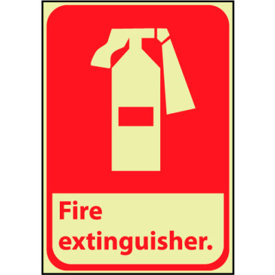 Glow Sign Rigid Plastic - Fire Extinguisher