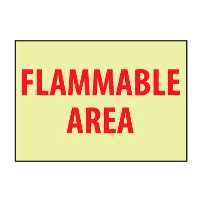 Glow Sign Vinyl - Flammable Area