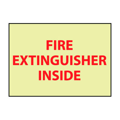 Glow Sign Vinyl - Fire Extinguisher Inside
