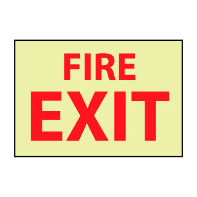 Glow Sign Vinyl - Fire Exit