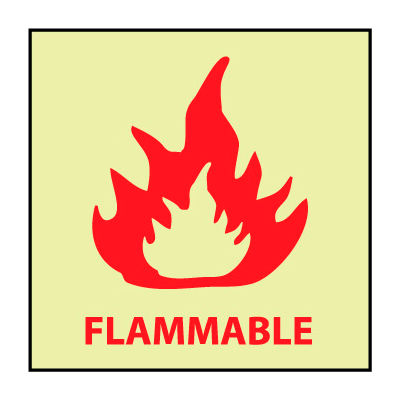 Glow Sign Rigid Plastic - Flammable