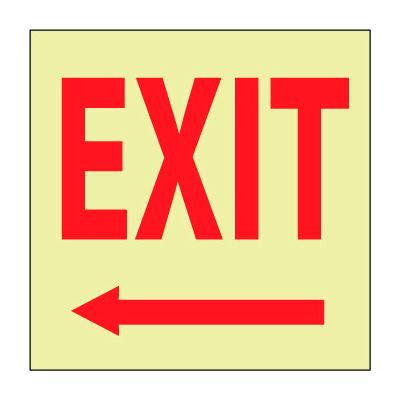 Glow Sign Vinyl - Exit