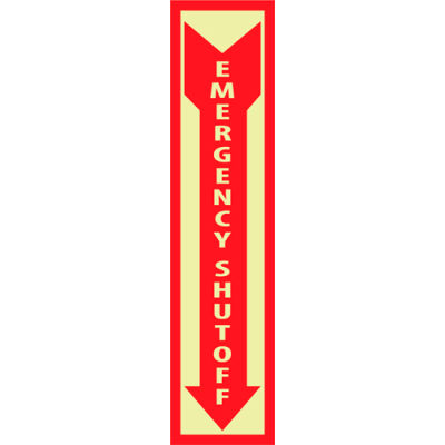 Glow Sign Vinyl - Emergency Shut Off