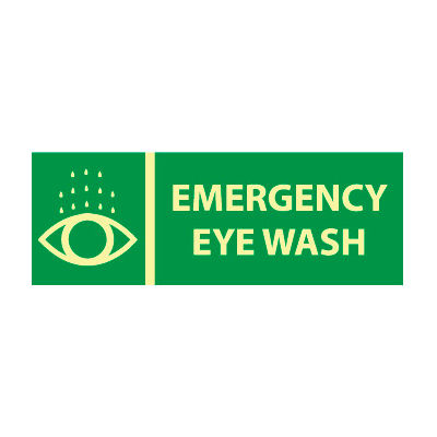 Glow Sign Vinyl - Emergency Eye Wash