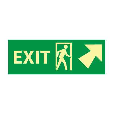 Glow Sign Vinyl - 5X14(w/ Door And Right Up Arrow)