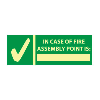 Glow Sign Vinyl - In Case Of Fire Assembly