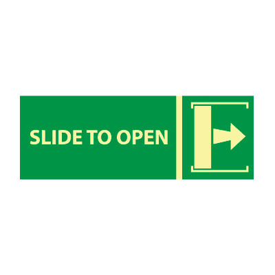 Glow Sign Rigid Plastic - Slide To Open(w/ Right Arrow)
