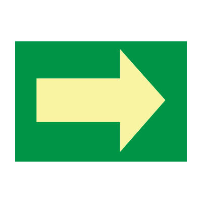 Glow Sign Rigid Plastic - Arrow