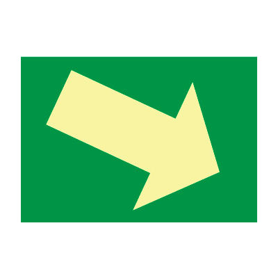 Glow Sign Rigid Plastic - Arrow Diagonal