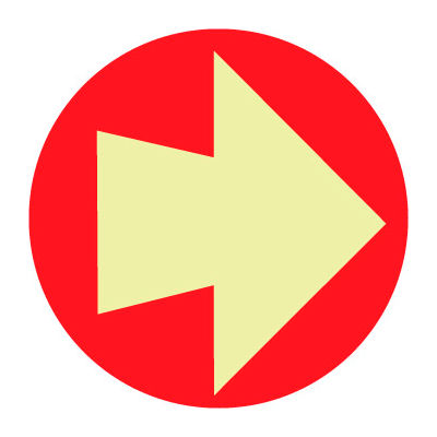 Glow Sign Vinyl - Arrow
