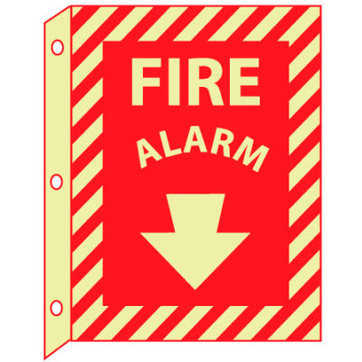 3D Glow Sign Plastic - Fire Alarm
