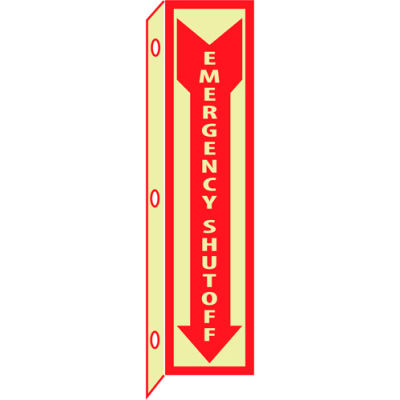 3D Glow Sign Plastic - Emergency Shut Off