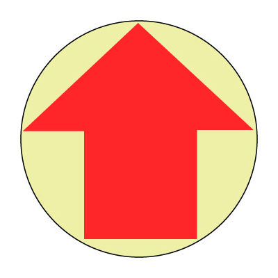 Glow Floor Sign - Arrow
