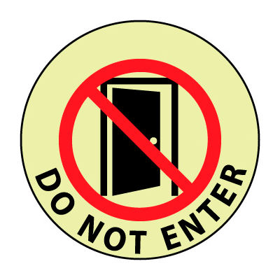 Glow Floor Sign - Do Not Enter
