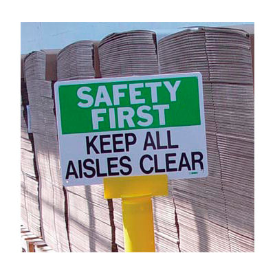 Warning Post Sign Adapter - Yellow