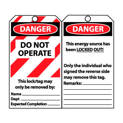 Laminated Lockout Tags