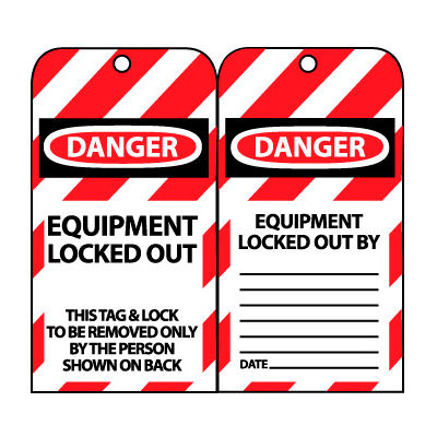 Lockout Tags - Equipment Locked Out