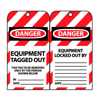 Lockout Tags - Equipment Tagged Out