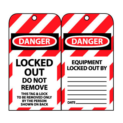 Lockout Tags - Locked Out Do Not Remove