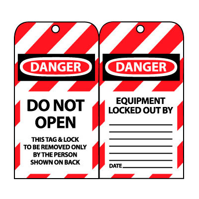 Lockout Tags - Do Not Open