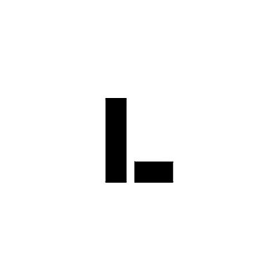 Individual Character Stencil 4" - Letter L