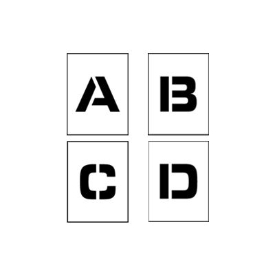 Pochoir de caractère individuel 4" - Lettre de A-Z