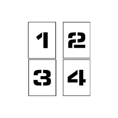 Individual Character Stencil 4" - Number Set 0-9