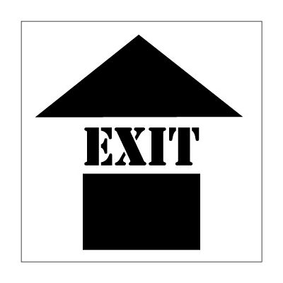 Plant Marking Stencil 20x20 - Exit w/ Up Arrow