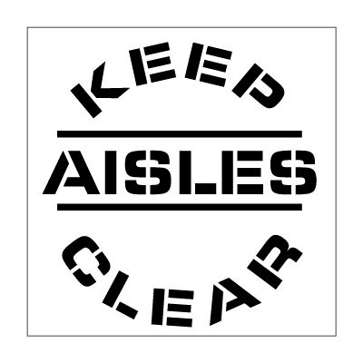 Plant Marking Stencil 20x20 - Keep Aisle Clear