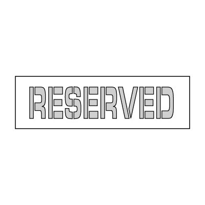 Parking Lot Stencil 21x4 - Reserved