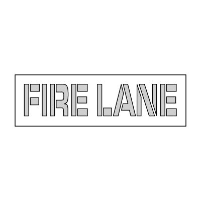 Pochoir pour stationnement 61x8 - Lane de feu